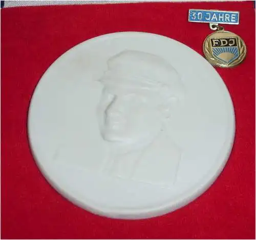 DDR Medaille und Abzeichen 30 Jahre FDJ in OVP (da3298)