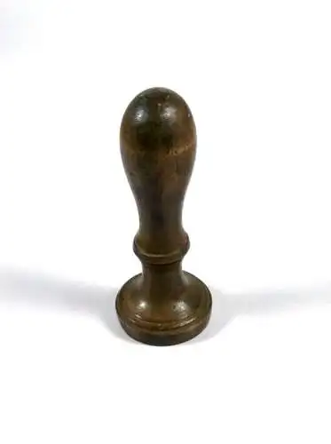 Petschaft mit Adelswappen signiert mit ZICK massive Bronze