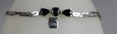 Armband aus 835er Silber mit Onyx          (da5005)