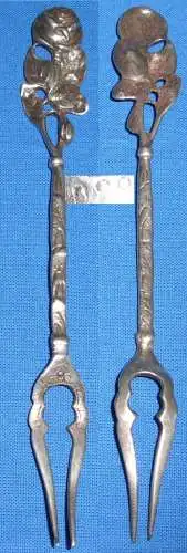 original alte Vorlegegabel 800 Silber Rose