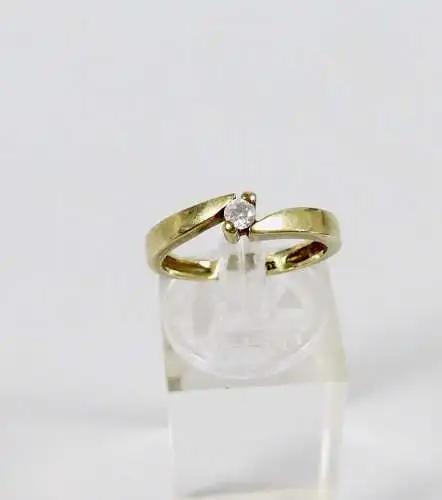Ring aus 333 Gold mit Kristall, Gr. 53/Ø 16,8 mm  (da6771)