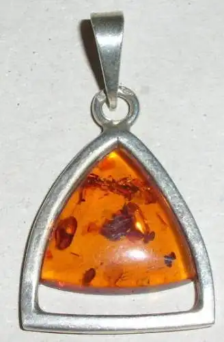 Anhänger aus 925er Silber mit Bernstein/Amber