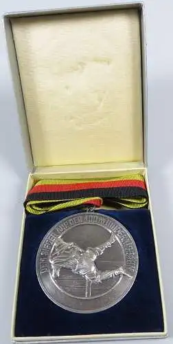 original DDR Medaille Feuerwehr Dem Sieger 100 m Hindernisbahn in Siber in OVP