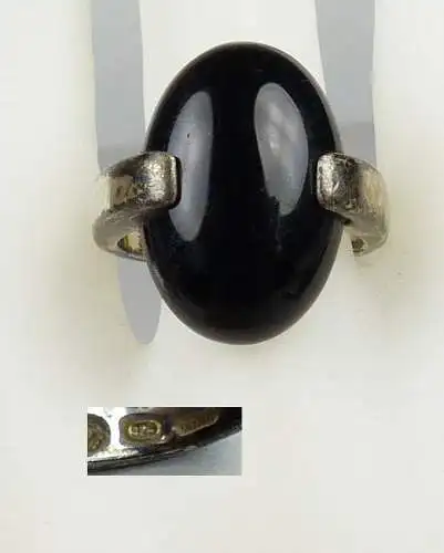 Ring aus 925 Silber mit Onyx, Gr. 57/Ø 18,1 mm  (da4900)