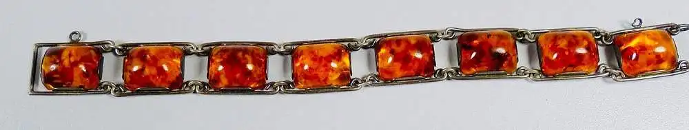 Tolles Armband aus 835 Silber 19 cm mit Bernstein Fischland pb Peter Brommhold 1