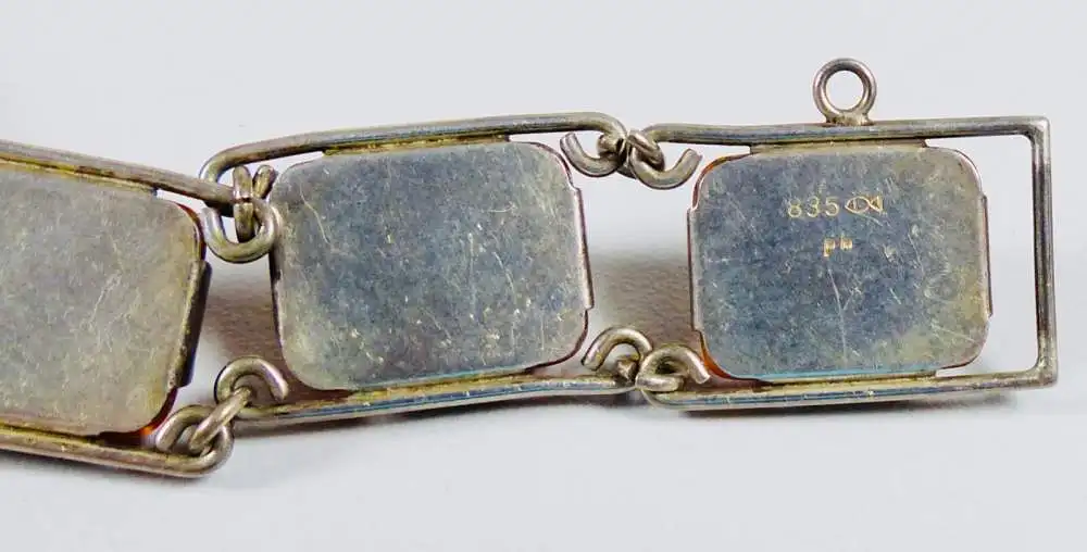 Tolles Armband aus 835 Silber 19 cm mit Bernstein Fischland pb Peter Brommhold 3