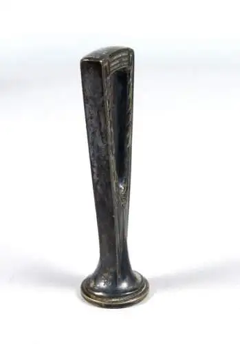 alte Jugendstil Petschaft aus Bronze mit Gravur WMF versilbert mit Monogramm HG