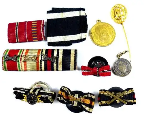 1. WK 1 Position original Spangen und Miniaturen