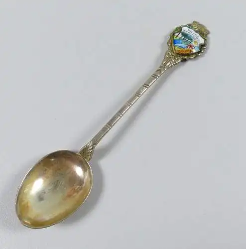 Sammlerlöffel Milano Marittima aus 800 Silber emailliert   (da6802)