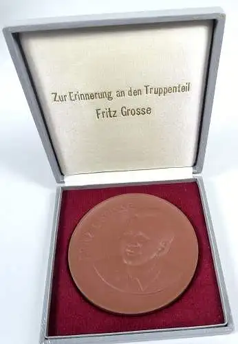 original  Meissen Medaille Zur Erinnerung an den Truppenteil Fritz Grosse in OVP
