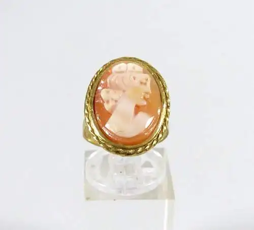 Ring aus 333 Gold mit geschnittener Gemme Größe 54