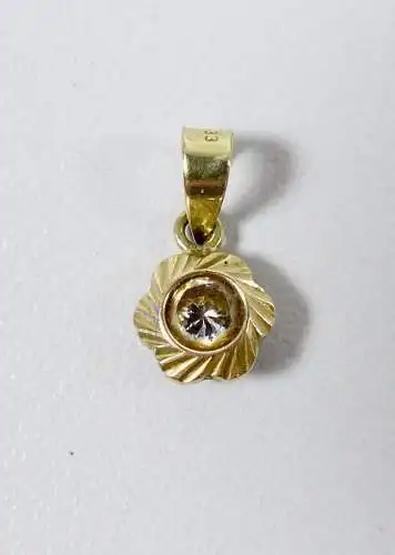 Anhänger aus 333 Gold mit weißem Stein   (da6534)