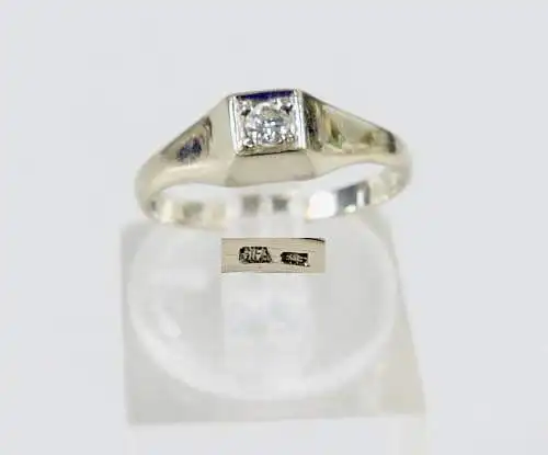 Ring aus 585 Weißgold mit Brillant 0,05 ct., Gr. 50/Ø 15,9 mm  (da6306)