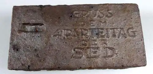 DDR Eherengeschenk Gruss vom 4. Parteitag der SED Die Aufbauhelfer Berlin 1954
