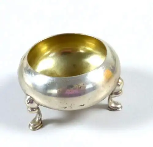 Salznapf aus massivem 800 Silber mit Monogramm G