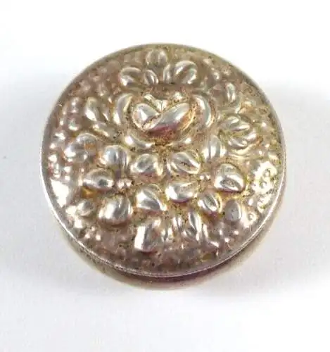 kleine Pillendose aus massivem 900 Silber  mit Rosen