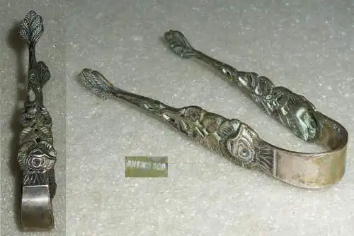Kleine Zuckerzange aus 800er Silber ANTIKO (da4042)