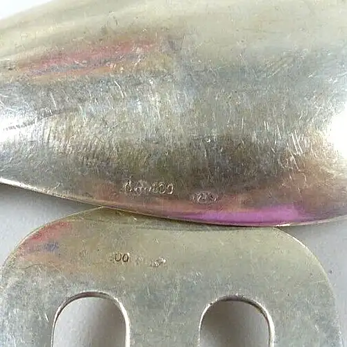 Vorlegebesteck aus massivem 800 Silber Gründerzeit