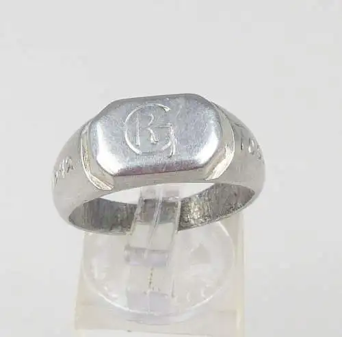 alter Ring 2. WK signiert Tossno 1942, Gr. 61/Ø 19,4 mm  (da5803)
