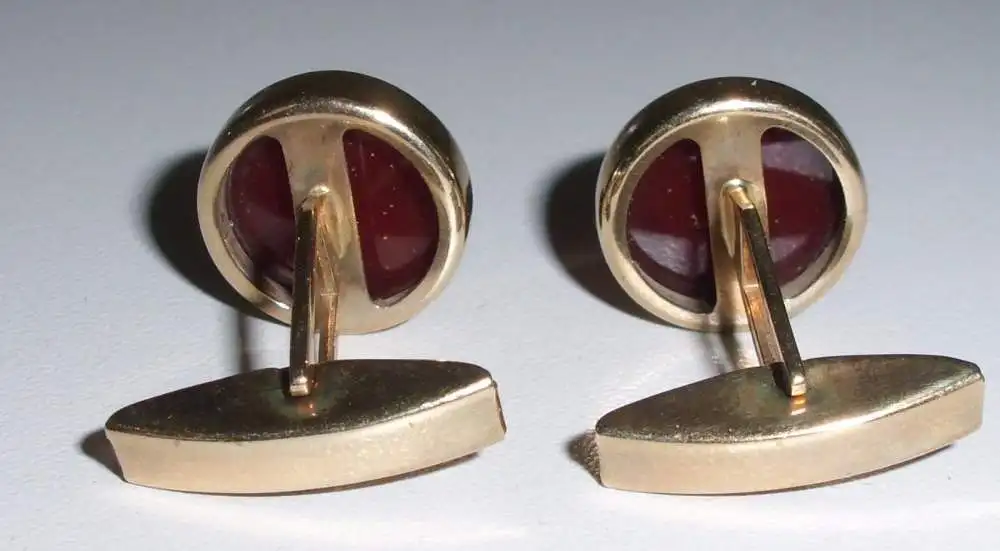 Manschettenknöpfe aus 333er Gold Fischland Bernstein/Amber (da4204) 1