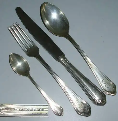 Friedländer u. Eisner 1 Besteck aus 800er Silber 4 Teile  (da4207)