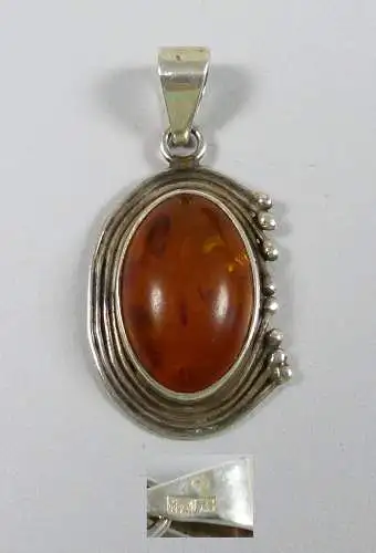 Sehr schöner Anhänger aus 925er Silber mit Bernstein/Amber  (da5235)