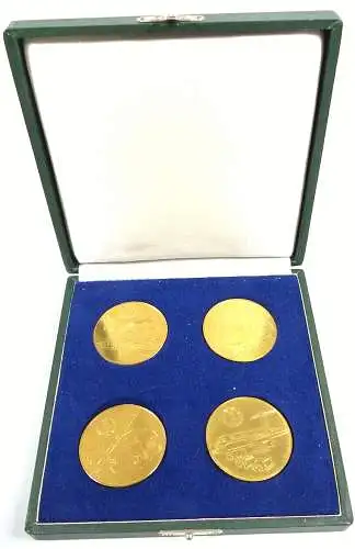 original alte Medaillen MfS Zollverwaltung vergoldet in OVP