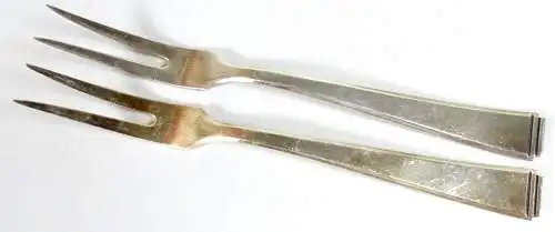 Ebel Bauhaus  2 Vorlegegabeln versilbert 120 Silberauflage