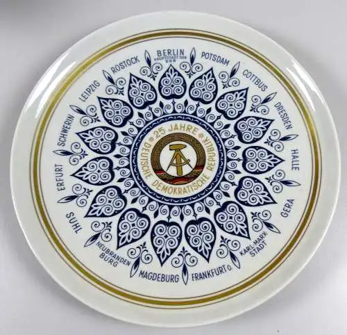 DDR Ehrenteller 25 Jahre DDR