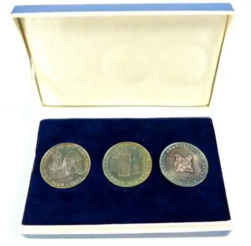 DDR 3 Medaillen in OVP Wartburg Albrechtsburg und Moritzburg von 1967