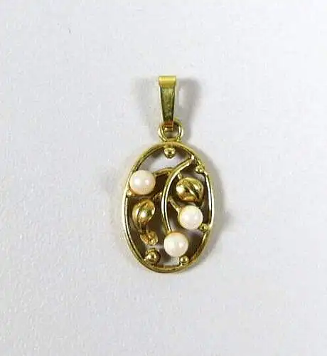 Anhänger aus 333 Gold mit Perlen