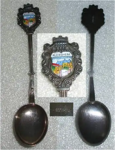 Toller alter Sammlerlöffel aus 800er Silber Rüdesheim Drosselgasse (da3626)