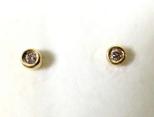 Diamant Ohrringe Ohrstecker aus 585 Gold signiert JH