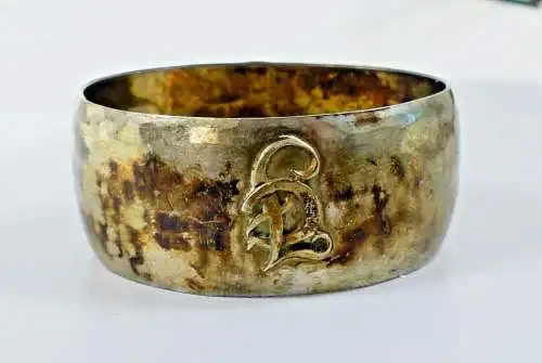 Serviettenring aus 800er mit Monogramm (da6661)