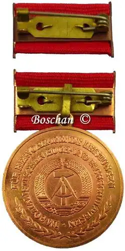 DDR Humboldt Medaille in Bronze von 1. Variante 1975-1990 verliehen (AH270a)