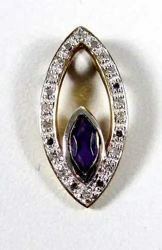 Anhänger aus 333 Gold mit Amethyst und Zirkonia