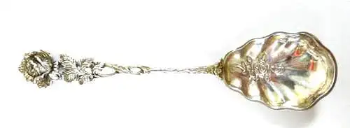 antiker Sahnelöffel aus 835 Silber Hildesheimer Rose