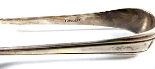 Zuckerzange aus 800 Silber SGS Görlitzer Silberwarenfabrik