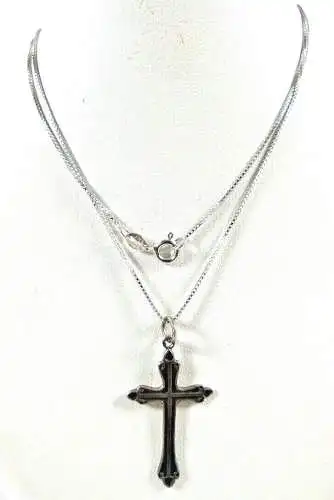 Kette aus 925 Silber mit Anhänger Kreuz       