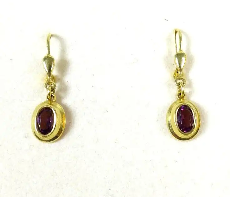 Ohrringe mit Amethyst aus 333 Gold 0