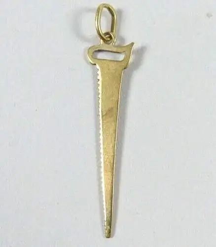 Anhänger aus 585 Gold Säge Fuchsschwanz   