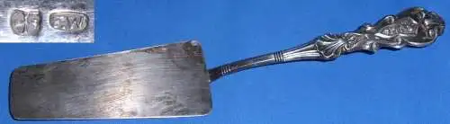 Sehr alter Silber-Tortenheber, signiert (da2906)