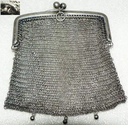 Gründerzeit Geldbörse aus 800er Silber (da2815)