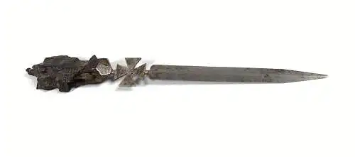 Brieföffner 1. WK mit Granatsplitter und EK