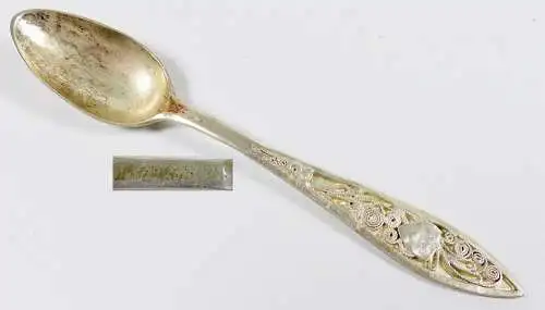 Biedermeier Kaffeelöffel wohl 1812 Filigran   (da6167)