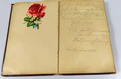 Jugendstil Poesie Album ab 1907 mit Lackbilder