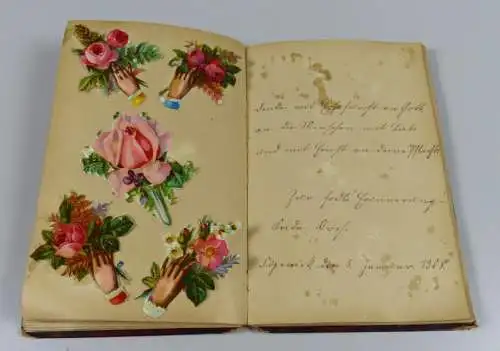 Jugendstil Poesie Album ab 1907 mit Lackbilder