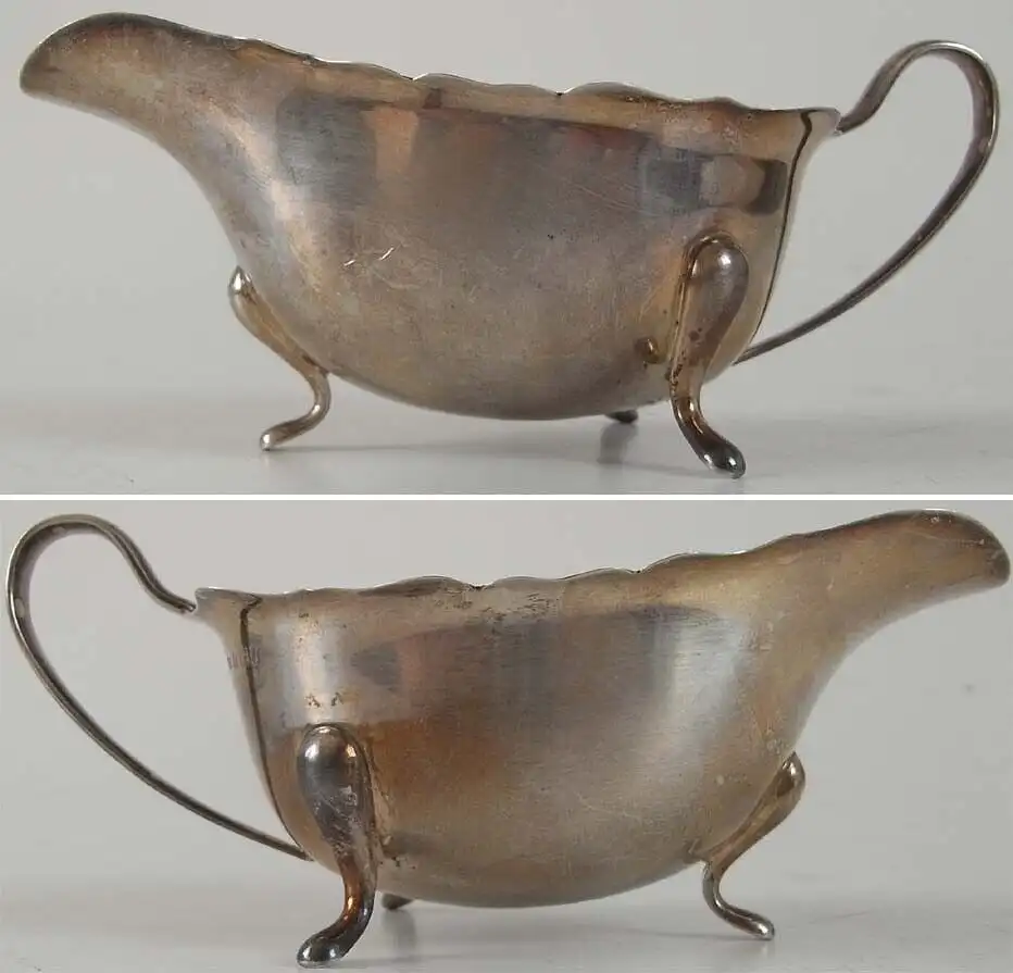 Englischer Sahnegießer 925 Silber Birmingham 1933 Reid & Sons 1