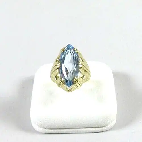 Ring aus 333 Gold mit Aquamarin Größe 52