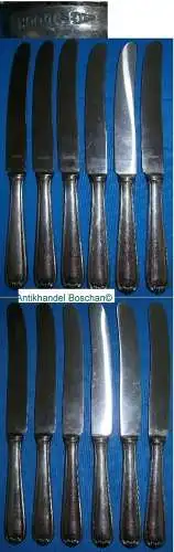 6 Messer 800 Silber Bremer Silberwarenfabrik  (d0994)